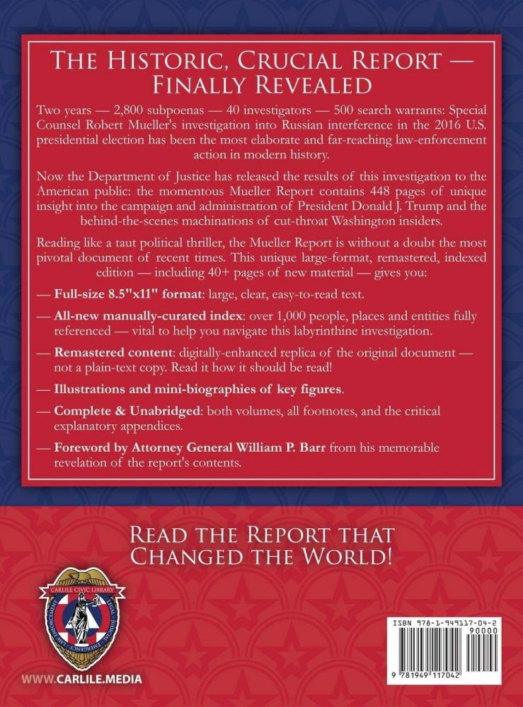 The Mueller Report Hardcover Hardback
