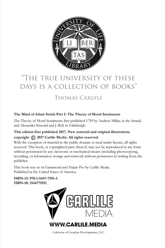 The Mind of Adam Smith Part 1: The Theory of Moral Sentiments: Front Matter